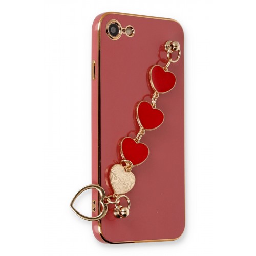 Newface iPhone 8 Kılıf Esila Silikon - Kırmızı Newface iPhone 8 Kılıf Esila Silikon - Kırmızı
