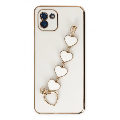 Newface Samsung Galaxy A03 Kılıf Esila Silikon - Beyaz Newface Samsung Galaxy A03 Kılıf Esila Silikon - Beyaz