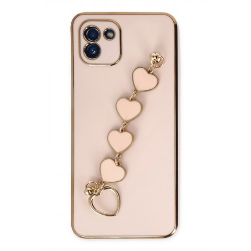 Newface Samsung Galaxy A03 Kılıf Esila Silikon - Pudra Newface Samsung Galaxy A03 Kılıf Esila Silikon - Pudra