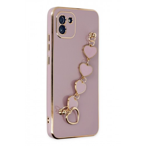 Newface Samsung Galaxy A03 Kılıf Esila Silikon - Mor Newface Samsung Galaxy A03 Kılıf Esila Silikon - Mor