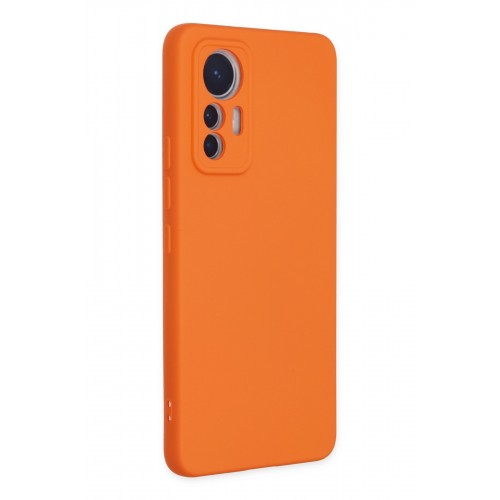 Newface Xiaomi Mi 12 Lite Kılıf Nano içi Kadife Silikon - Turuncu Newface Xiaomi Mi 12 Lite Kılıf Nano içi Kadife Silikon - Turuncu