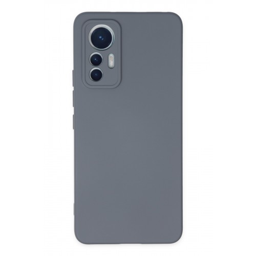 Newface Xiaomi Mi 12 Lite Kılıf Nano içi Kadife Silikon - Gri Newface Xiaomi Mi 12 Lite Kılıf Nano içi Kadife Silikon - Gri