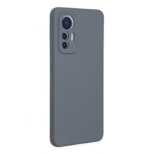 Newface Xiaomi Mi 12 Lite Kılıf Nano içi Kadife Silikon - Gri Newface Xiaomi Mi 12 Lite Kılıf Nano içi Kadife Silikon - Gri