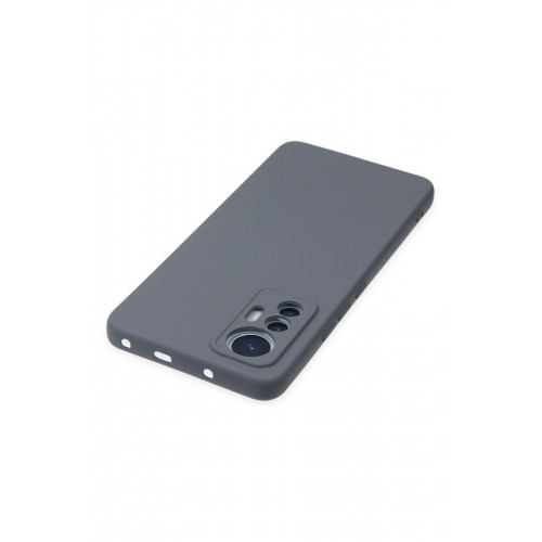 Newface Xiaomi Mi 12 Lite Kılıf Nano içi Kadife Silikon - Gri Newface Xiaomi Mi 12 Lite Kılıf Nano içi Kadife Silikon - Gri