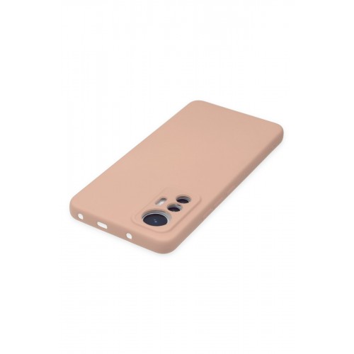 Newface Xiaomi Mi 12 Lite Kılıf Nano içi Kadife Silikon - Pudra Newface Xiaomi Mi 12 Lite Kılıf Nano içi Kadife Silikon - Pudra