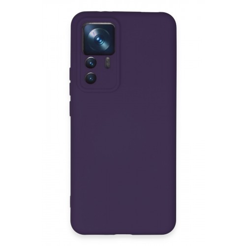 Newface Xiaomi Mi 12T Kılıf Nano içi Kadife Silikon - Mor Newface Xiaomi Mi 12T Kılıf Nano içi Kadife Silikon - Mor