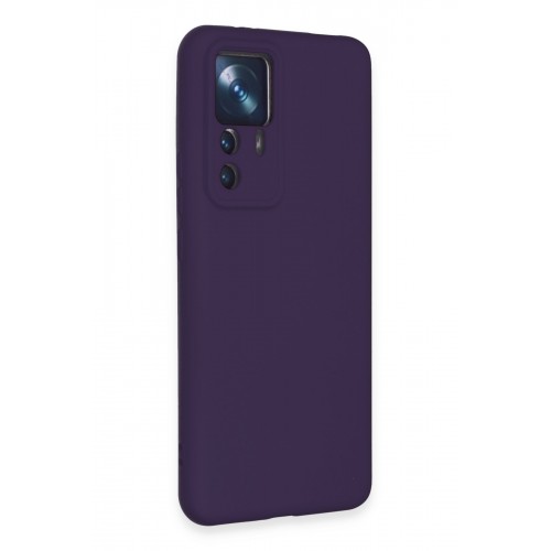 Newface Xiaomi Mi 12T Kılıf Nano içi Kadife Silikon - Mor Newface Xiaomi Mi 12T Kılıf Nano içi Kadife Silikon - Mor