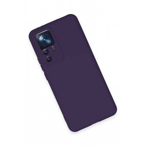 Newface Xiaomi Mi 12T Kılıf Nano içi Kadife Silikon - Mor Newface Xiaomi Mi 12T Kılıf Nano içi Kadife Silikon - Mor