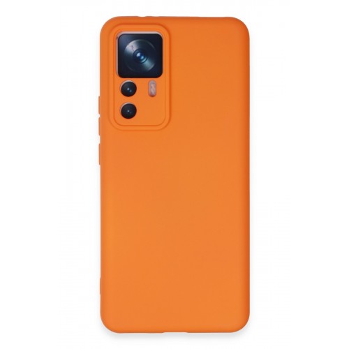 Newface Xiaomi Mi 12T Pro Kılıf Nano içi Kadife Silikon - Turuncu Newface Xiaomi Mi 12T Pro Kılıf Nano içi Kadife Silikon - Turuncu