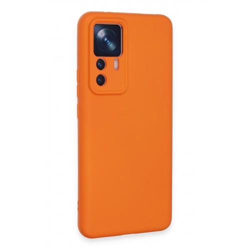 Newface Xiaomi Mi 12T Pro Kılıf Nano içi Kadife Silikon - Turuncu Newface Xiaomi Mi 12T Pro Kılıf Nano içi Kadife Silikon - Turuncu