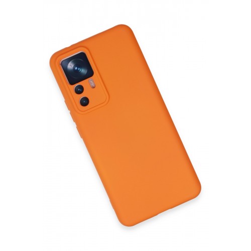 Newface Xiaomi Mi 12T Pro Kılıf Nano içi Kadife Silikon - Turuncu Newface Xiaomi Mi 12T Pro Kılıf Nano içi Kadife Silikon - Turuncu