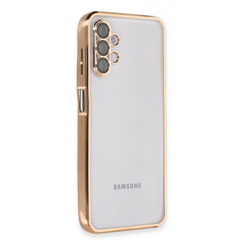 Newface Samsung Galaxy A04S Kılıf Razer Lensli Silikon - Gold Newface Samsung Galaxy A04S Kılıf Razer Lensli Silikon - Gold
