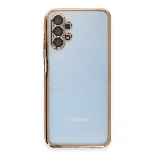 Newface Samsung Galaxy A13 4G Kılıf Razer Lensli Silikon - Gold Newface Samsung Galaxy A13 4G Kılıf Razer Lensli Silikon - Gold