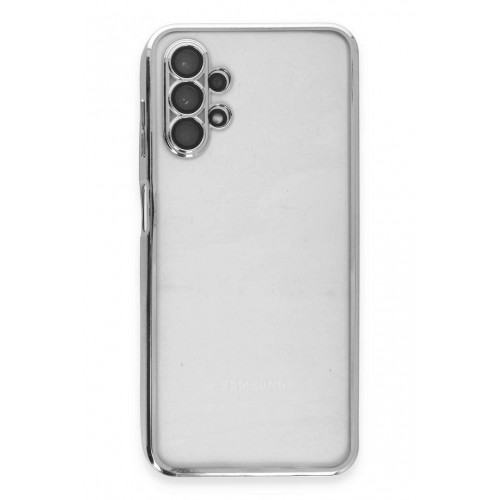 Newface Samsung Galaxy A13 4G Kılıf Razer Lensli Silikon - Gümüş Newface Samsung Galaxy A13 4G Kılıf Razer Lensli Silikon - Gümüş