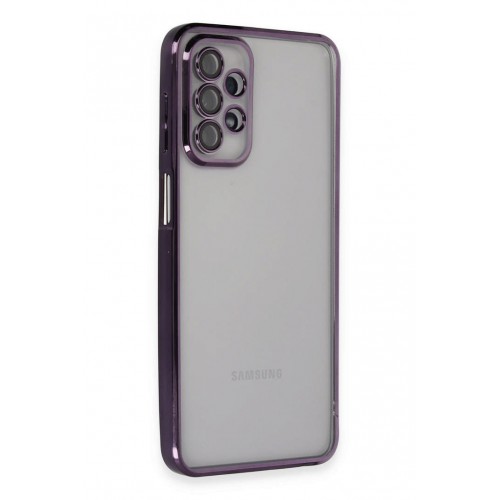 Newface Samsung Galaxy A23 4G Kılıf Razer Lensli Silikon - Mor Newface Samsung Galaxy A23 4G Kılıf Razer Lensli Silikon - Mor