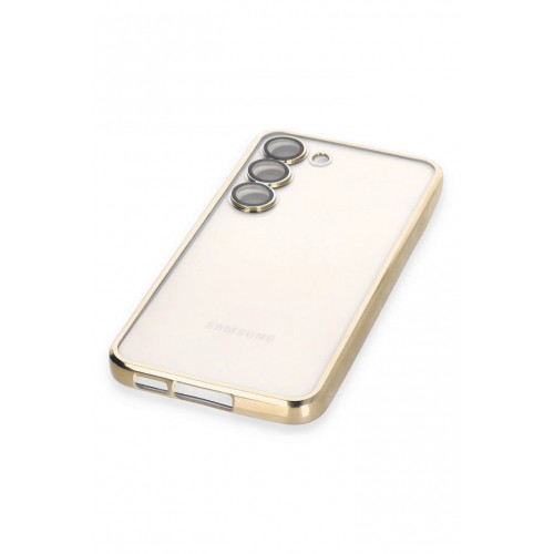 Newface Samsung Galaxy S23 Kılıf Razer Lensli Silikon - Gold Newface Samsung Galaxy S23 Kılıf Razer Lensli Silikon - Gold