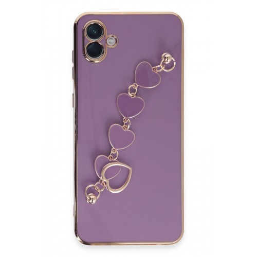 Newface Samsung Galaxy A04 Kılıf Esila Silikon - Mor Newface Samsung Galaxy A04 Kılıf Esila Silikon - Mor