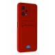 Newface Xiaomi Redmi Note 12 4G Kılıf Kelvin Kartvizitli Silikon - Kırmızı Newface Xiaomi Redmi Note 12 4G Kılıf Kelvin Kartvizitli Silikon - Kırmızı