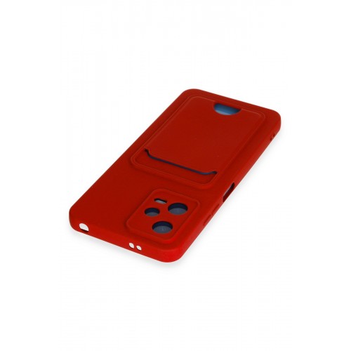Newface Xiaomi Redmi Note 12 4G Kılıf Kelvin Kartvizitli Silikon - Kırmızı Newface Xiaomi Redmi Note 12 4G Kılıf Kelvin Kartvizitli Silikon - Kırmızı
