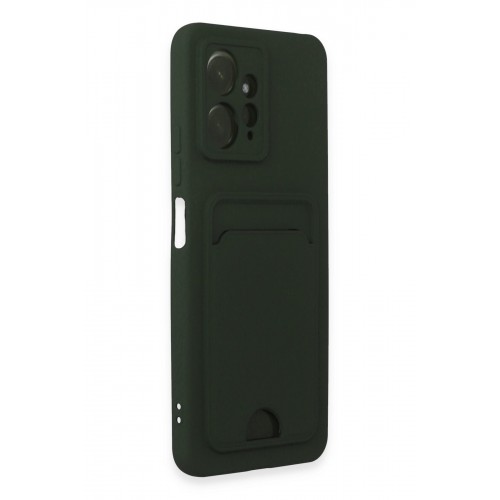 Newface Xiaomi Redmi Note 12 4G Kılıf Kelvin Kartvizitli Silikon - Koyu Yeşil Newface Xiaomi Redmi Note 12 4G Kılıf Kelvin Kartvizitli Silikon - Koyu Yeşil