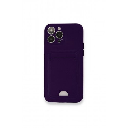Newface iPhone 12 Pro Max Kılıf Kelvin Kartvizitli Silikon - Derin Mor Newface iPhone 12 Pro Max Kılıf Kelvin Kartvizitli Silikon - Derin Mor
