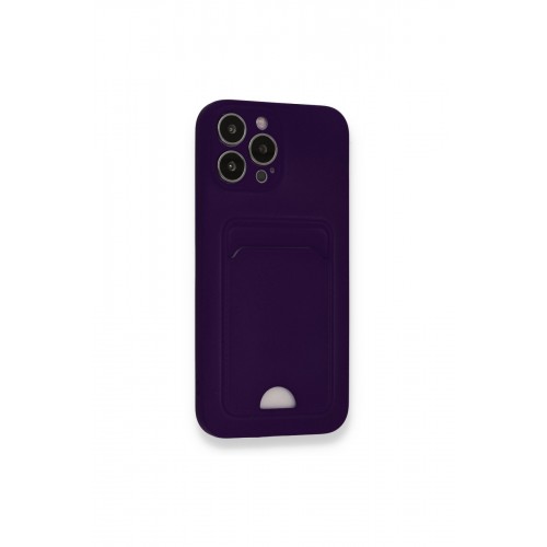 Newface iPhone 12 Pro Max Kılıf Kelvin Kartvizitli Silikon - Derin Mor Newface iPhone 12 Pro Max Kılıf Kelvin Kartvizitli Silikon - Derin Mor