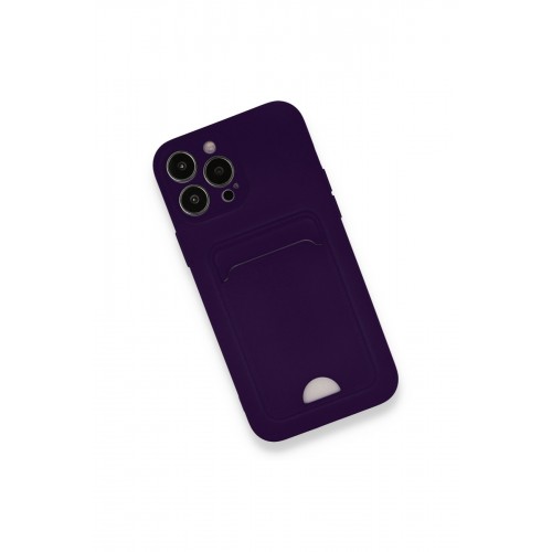 Newface iPhone 12 Pro Max Kılıf Kelvin Kartvizitli Silikon - Derin Mor Newface iPhone 12 Pro Max Kılıf Kelvin Kartvizitli Silikon - Derin Mor