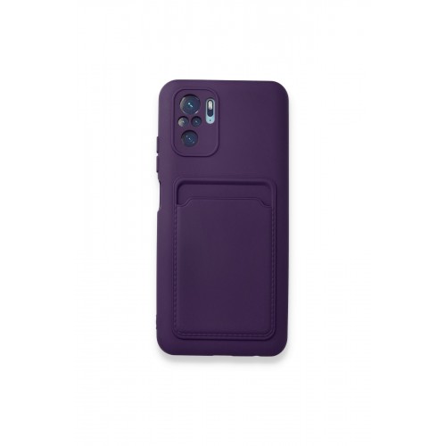 Newface Xiaomi Redmi Note 10S Kılıf Kelvin Kartvizitli Silikon - Derin Mor Newface Xiaomi Redmi Note 10S Kılıf Kelvin Kartvizitli Silikon - Derin Mor