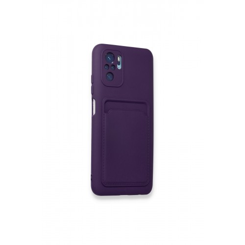 Newface Xiaomi Redmi Note 10S Kılıf Kelvin Kartvizitli Silikon - Derin Mor Newface Xiaomi Redmi Note 10S Kılıf Kelvin Kartvizitli Silikon - Derin Mor