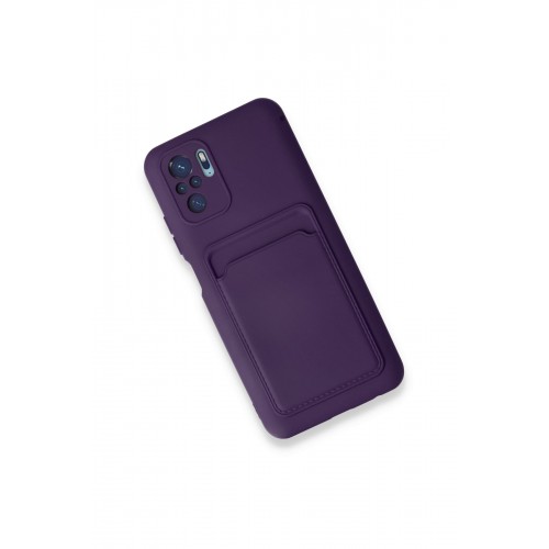 Newface Xiaomi Redmi Note 10S Kılıf Kelvin Kartvizitli Silikon - Derin Mor Newface Xiaomi Redmi Note 10S Kılıf Kelvin Kartvizitli Silikon - Derin Mor