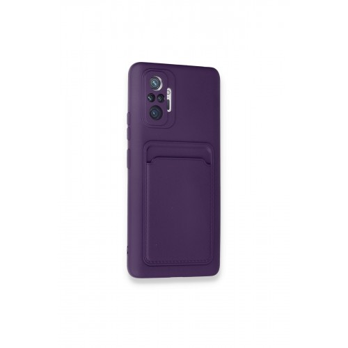 Newface Xiaomi Redmi Note 10 Pro Kılıf Kelvin Kartvizitli Silikon - Derin Mor Newface Xiaomi Redmi Note 10 Pro Kılıf Kelvin Kartvizitli Silikon - Derin Mor