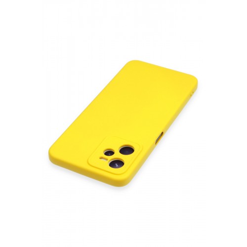 Newface Realme C35 Kılıf Nano içi Kadife Silikon - Sarı Newface Realme C35 Kılıf Nano içi Kadife Silikon - Sarı