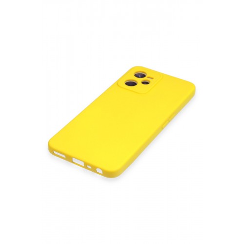 Newface Realme C35 Kılıf Nano içi Kadife Silikon - Sarı Newface Realme C35 Kılıf Nano içi Kadife Silikon - Sarı