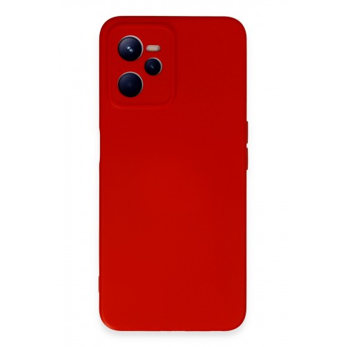 Newface Realme C35 Kılıf Nano içi Kadife Silikon - Kırmızı Newface Realme C35 Kılıf Nano içi Kadife Silikon - Kırmızı