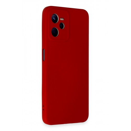 Newface Realme C35 Kılıf Nano içi Kadife Silikon - Kırmızı Newface Realme C35 Kılıf Nano içi Kadife Silikon - Kırmızı
