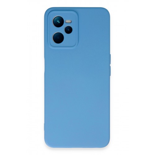 Newface Realme C35 Kılıf Nano içi Kadife Silikon - Mavi Newface Realme C35 Kılıf Nano içi Kadife Silikon - Mavi