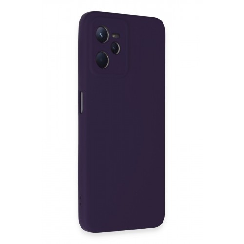 Newface Realme C35 Kılıf Nano içi Kadife Silikon - Mor Newface Realme C35 Kılıf Nano içi Kadife Silikon - Mor