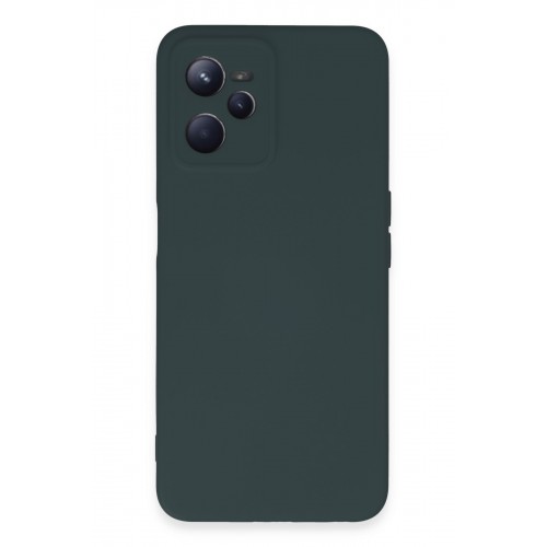 Newface Realme C35 Kılıf Nano içi Kadife Silikon - Koyu Yeşil Newface Realme C35 Kılıf Nano içi Kadife Silikon - Koyu Yeşil