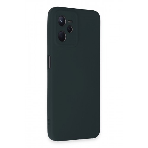 Newface Realme C35 Kılıf Nano içi Kadife Silikon - Koyu Yeşil Newface Realme C35 Kılıf Nano içi Kadife Silikon - Koyu Yeşil