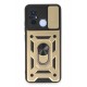 Newface Xiaomi Redmi 12C Kılıf Pars Lens Yüzüklü Silikon - Gold