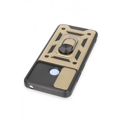 Newface Xiaomi Redmi 12C Kılıf Pars Lens Yüzüklü Silikon - Gold Newface Xiaomi Redmi 12C Kılıf Pars Lens Yüzüklü Silikon - Gold