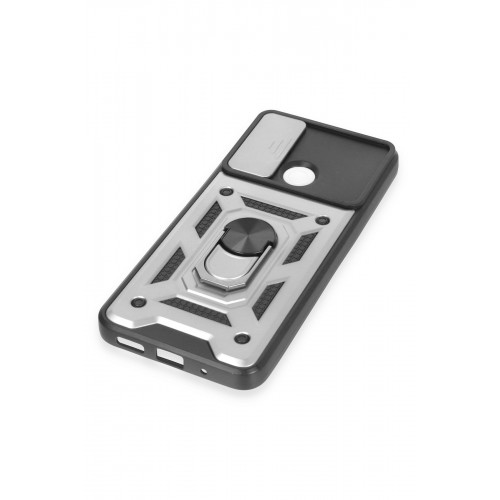 Newface Xiaomi Redmi 12C Kılıf Pars Lens Yüzüklü Silikon - Gümüş Newface Xiaomi Redmi 12C Kılıf Pars Lens Yüzüklü Silikon - Gümüş