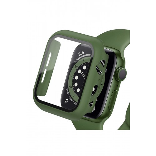 Newface Apple Watch 42mm Camlı Kasa Ekran Koruyucu - Koyu Yeşil Newface Apple Watch 42mm Camlı Kasa Ekran Koruyucu - Koyu Yeşil