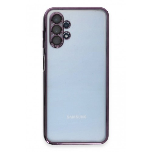 Newface Samsung Galaxy A13 4G Kılıf Razer Lensli Silikon - Mor Newface Samsung Galaxy A13 4G Kılıf Razer Lensli Silikon - Mor