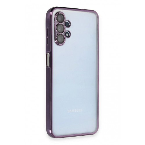 Newface Samsung Galaxy A13 4G Kılıf Razer Lensli Silikon - Mor Newface Samsung Galaxy A13 4G Kılıf Razer Lensli Silikon - Mor