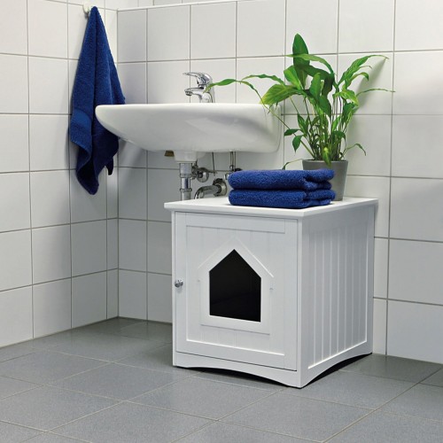 Trixie Kedi Tuvalet Evi 49x51x51cm Beyaz Trixie Kedi Tuvalet Evi 49x51x51cm Beyaz