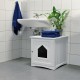 Trixie Kedi Tuvalet Evi 49x51x51cm Beyaz Trixie Kedi Tuvalet Evi 49x51x51cm Beyaz