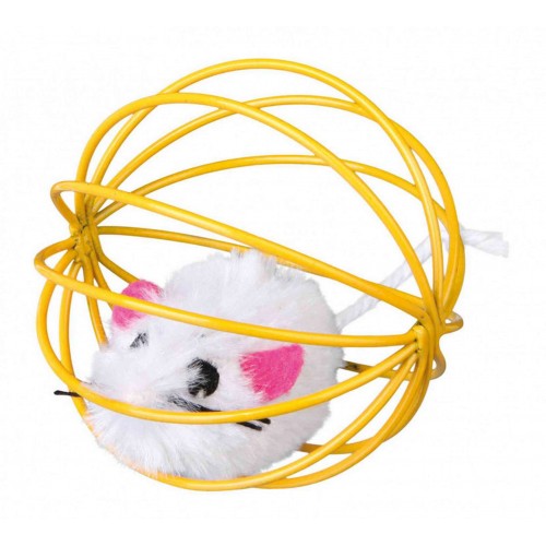 Trixie Kedi Oyuncağı Top İçinde Peluş Fare 6cm Trixie Kedi Oyuncağı Top İçinde Peluş Fare 6cm