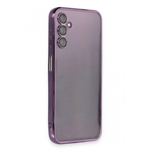 Newface Samsung Galaxy A14 4G Kılıf Razer Lensli Silikon - Mor Newface Samsung Galaxy A14 4G Kılıf Razer Lensli Silikon - Mor
