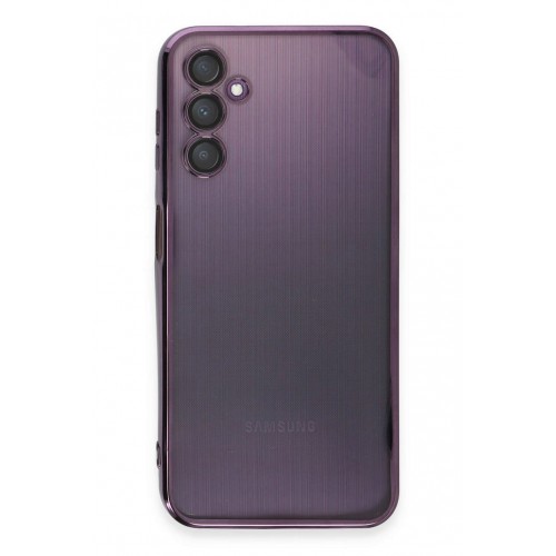 Newface Samsung Galaxy A14 4G Kılıf Razer Lensli Silikon - Mor Newface Samsung Galaxy A14 4G Kılıf Razer Lensli Silikon - Mor
